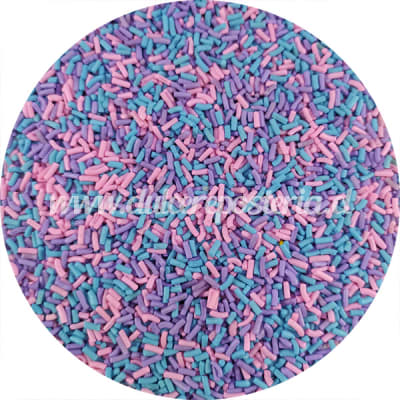 Decoración Granillo Celeste, Lila y Rosa 100 gr.