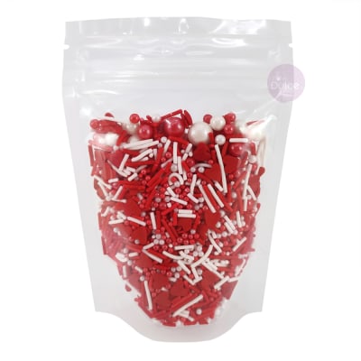 Sprinkle Premium Perlas y Corazones Blanco y Rojo 70 gr.1