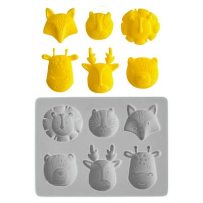 Molde Fondant Caritas de Animales6