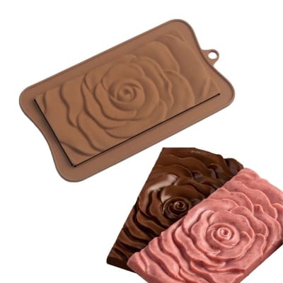 Molde Chocolate Tableta Rosa Silicona1