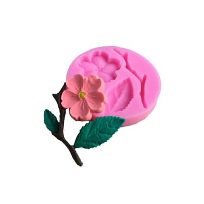 Molde Fondant Flor de Cerezo Silicona1