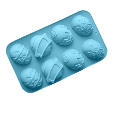 Molde Silicona Huevos Diseños 8 Cavidades
