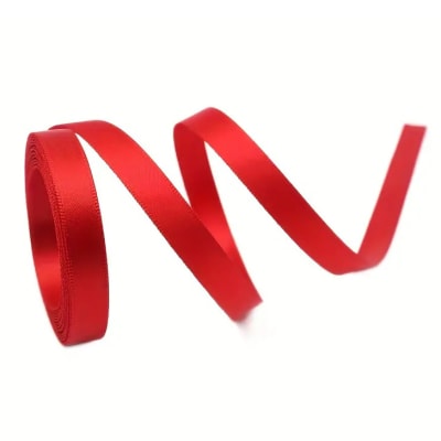 Cinta de Tela para Lazo Liso Rojo 5 mts.3