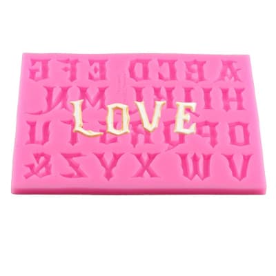 Molde Fondant Letras Góticas Mayúsculas Silicona