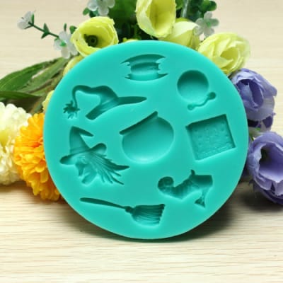 Molde Fondant Brujas Redondo 2 Silicona1