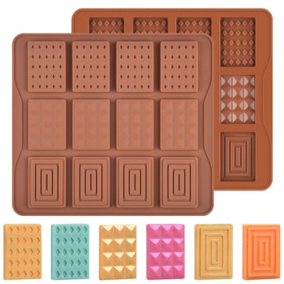 Molde Chocolate Silicona Tabletas Diseño 11