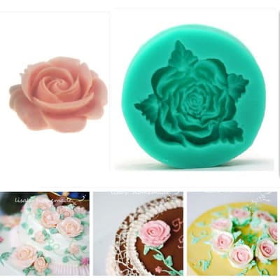 Molde Fondant Rosa Pequeña 2 Silicona