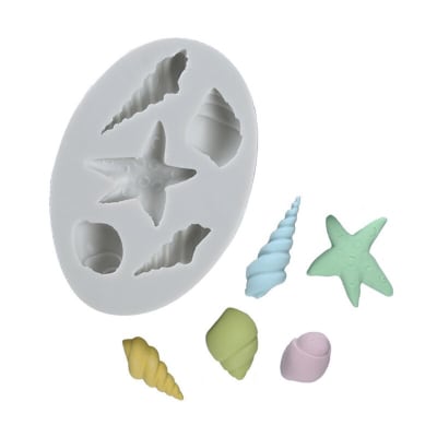 Molde Fondant Conchitas Ovalado Silicona