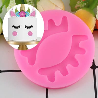 Molde Fondant Pestañas Unicornio Silicona1