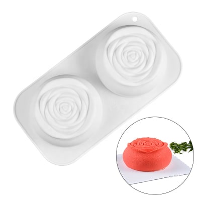 Molde Silicona 2 Rosas Medianas1