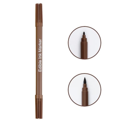 Marcador Doble Punta Fina/Pincel Café4