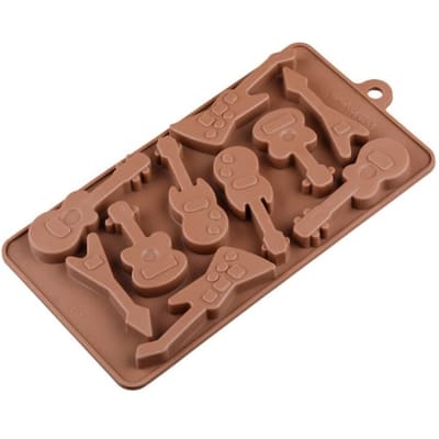 Molde Chocolate Silicona Guitarras1