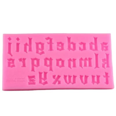 Molde Fondant Letras Góticas Minúsculas Silicona1