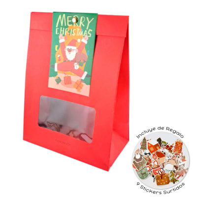 Set Bolsas de Papel Navidad Rojo 3 Unidades3