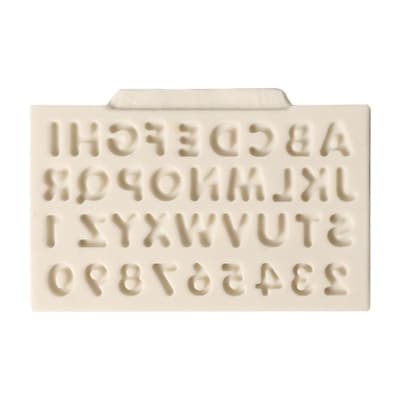 Molde Fondant Letras y Números Silicona