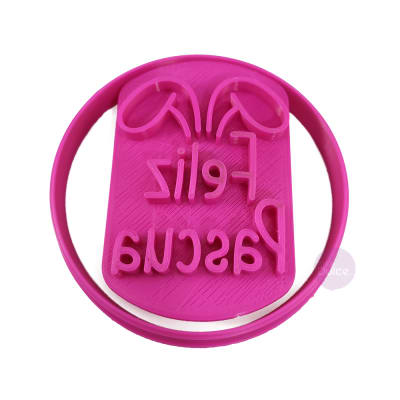 Cortador Plástico Feliz Pascua con Marcador3