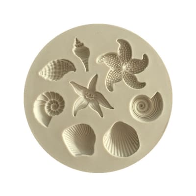 Molde Fondant Estrellas y Conchitas Silicona3