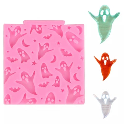 Molde Fondant Plantilla Fantasmas Silicona1