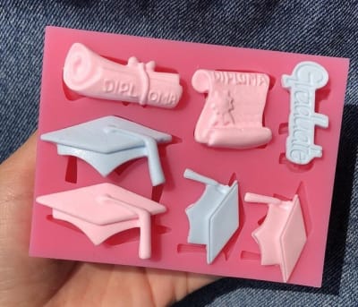 Molde Fondant Graduación Silicona1