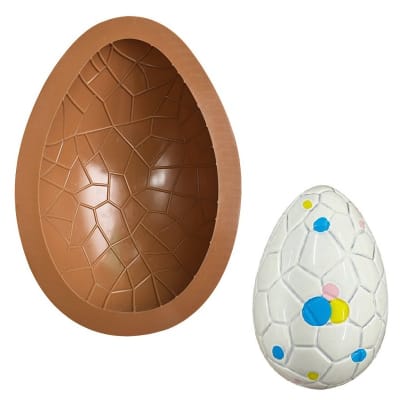 Molde Chocolate Silicona Huevo Craquelado 15 cm.