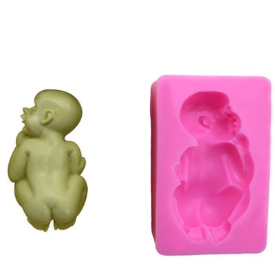 Molde Fondant Bebé Grande Silicona1