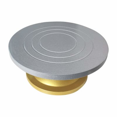 Base Giratoria para Tortas 32 cm. Dorada Gruesa