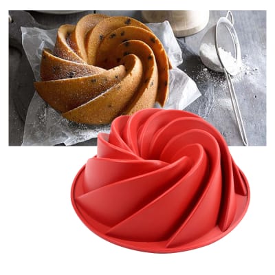 Molde Silicona Queque Espiral 24,5 cm.1