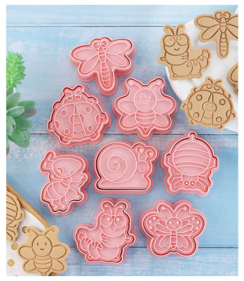 Set Cortador Marcador Insectos 8 Diseños