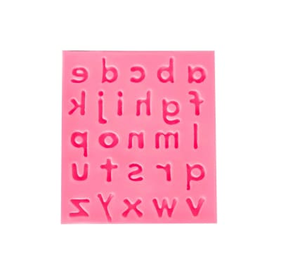 Molde Fondant Letras Minúsculas Lisas Silicona1