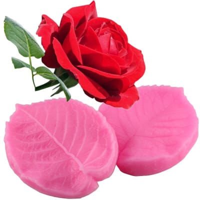 Molde Fondant Nervadura Hoja de Rosa Silicona