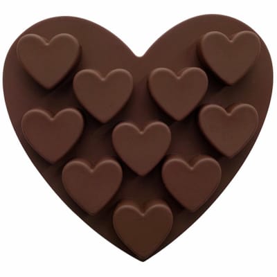 Molde Chocolate 10 Corazones Silicona1