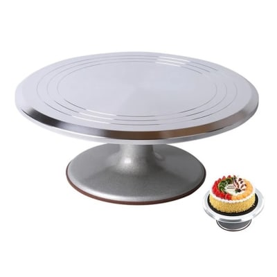 Base Giratoria para Tortas 30 cm. Aluminio