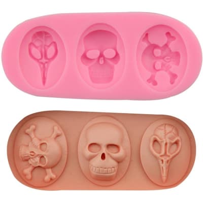 Molde Fondant Calaveras Alargado Silicona1