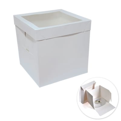 Caja Torta Cartulina con Visor 30x30x30 cm.4