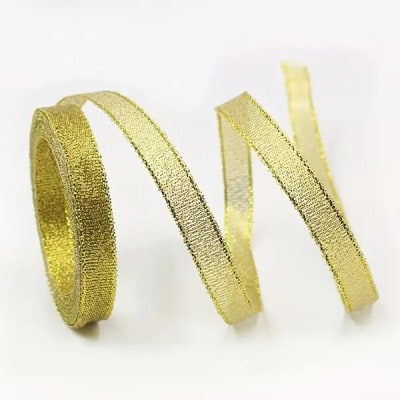 Cinta de Tela para Lazo Liso Dorado 5 mts.4