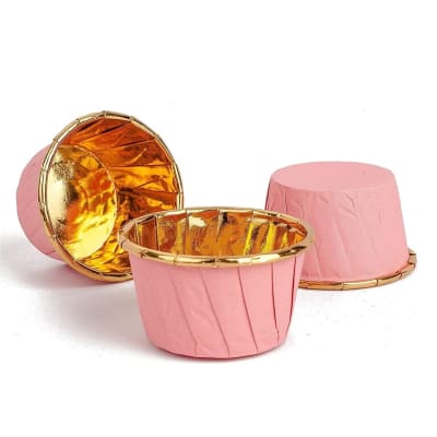 Capsulas Plegadas Cupcake Rosado 20 Unidades