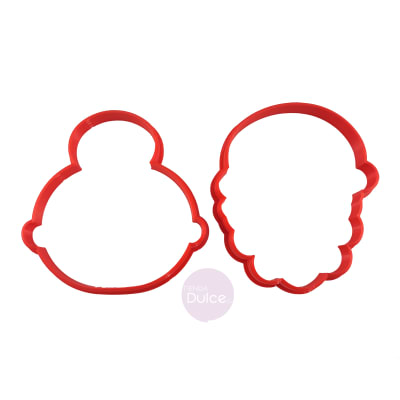 Set Cortadores Sr. y Sra. Santa 2 Piezas Plástico