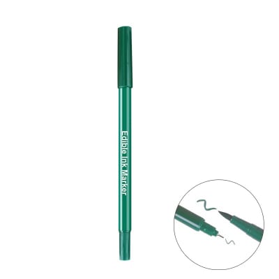 Marcador Doble Punta Linner/Pincel Verde Oscuro