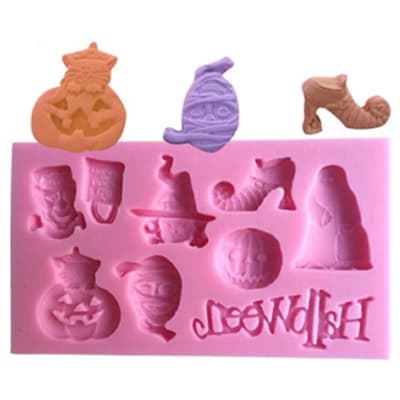 Molde Fondant Halloween Rectangular Silicona1