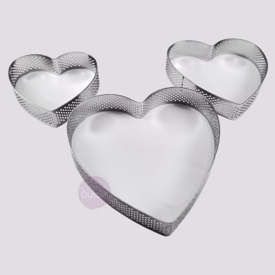 Set Aros Microperforados Corazón 3 Piezas