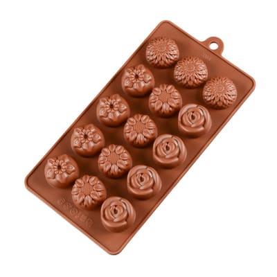 Molde Chocolate Bombón Flor Silicona1