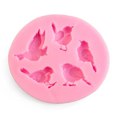 Molde Fondant Pajaritos Redondo Silicona1