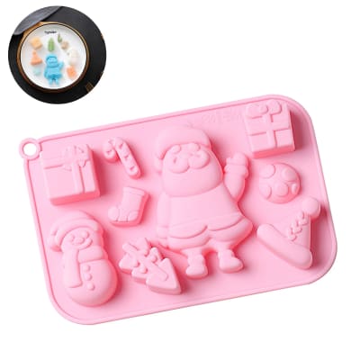 Molde Silicona 9 Figuras de Navidad1