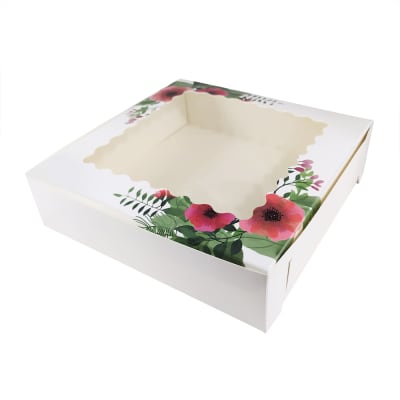 Set Cajas Cartulina Ramo de Flores 19x19x5 cm. 4 Unidades2