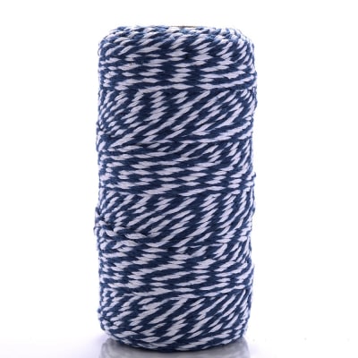 Cordón de Algodón Azul-Blanco 100 mts.3