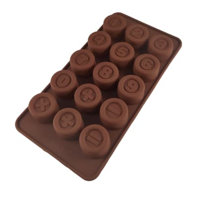 Molde Chocolate Silicona Boton Números1