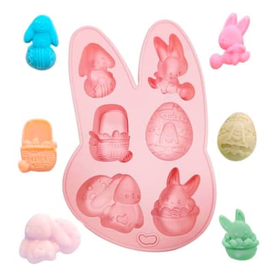Molde Conejos y Canastas 6 Cavidades Silicona