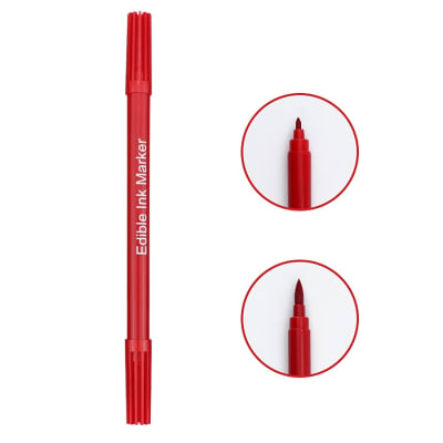 Marcador Doble Punta Fina/Pincel Rojo