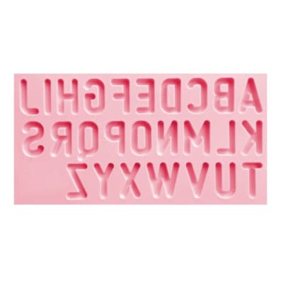 Molde Fondant Letras Sans Serif Mayúsculas Silicona1