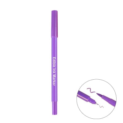Marcador Doble Punta Linner/Pincel Morado